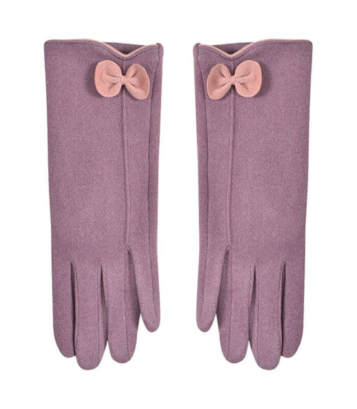 STAMION - PINK GLOVES WITH BOW