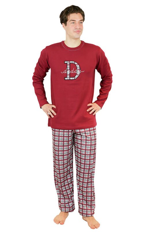 Galaxy Daddy burgundy pyjamas